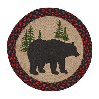 Black Bear Braided Placemat Set of 12 - Park Designs - The Fox Decor
